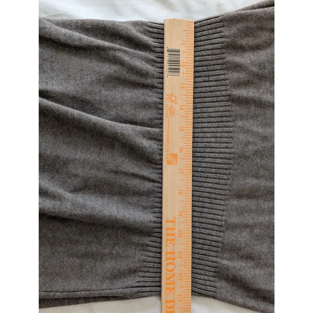 LOFT Merino Wool Blend Cowl Neck Sweater Dress S Brown Y2K Office Siren - Picture 6 of 9